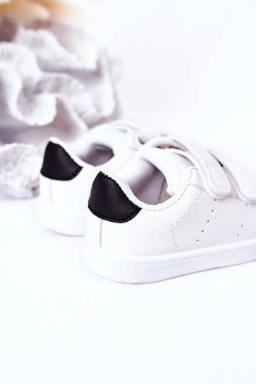 Sneakers da bambino con chiusure adesive Colore bianco-nero California 2