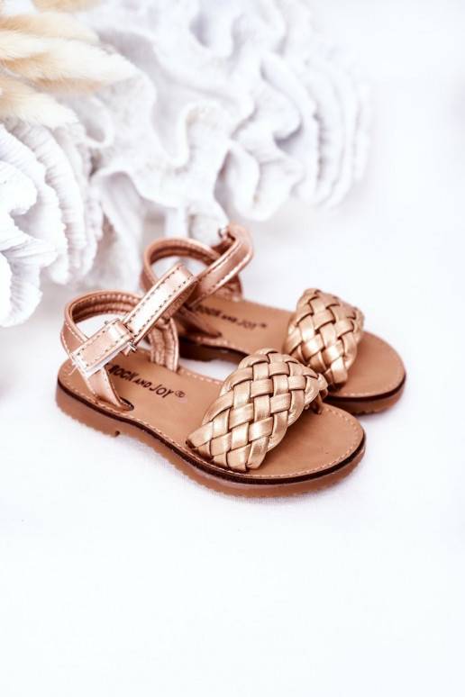 Sandali per bambini in rose gold Bailly