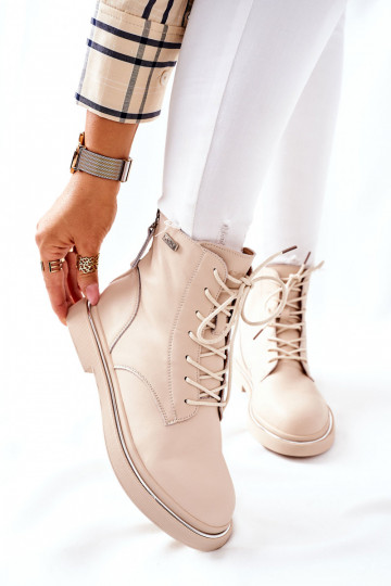 Stivali da donna beige 2