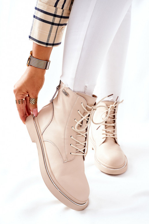 Stivali da donna beige