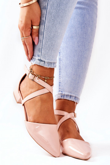 Scarpe con effetto laccato