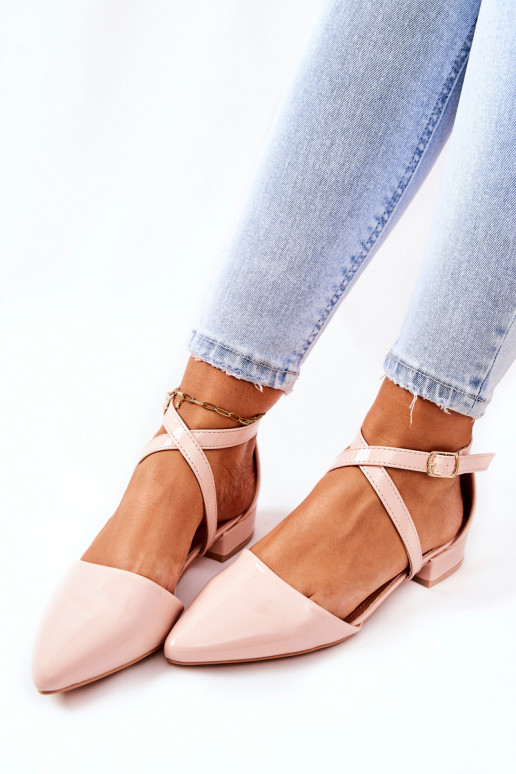 Scarpe con effetto laccato
