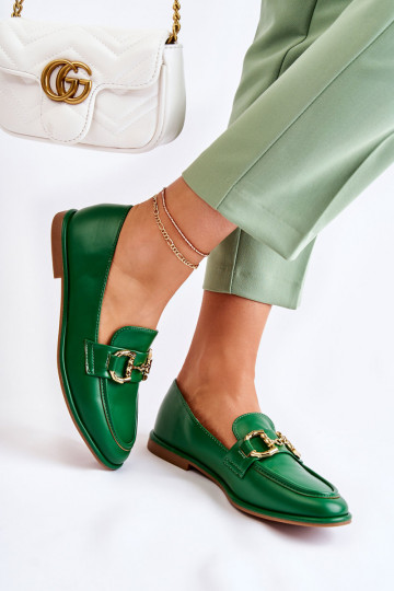 Mocassini da donna in verde...