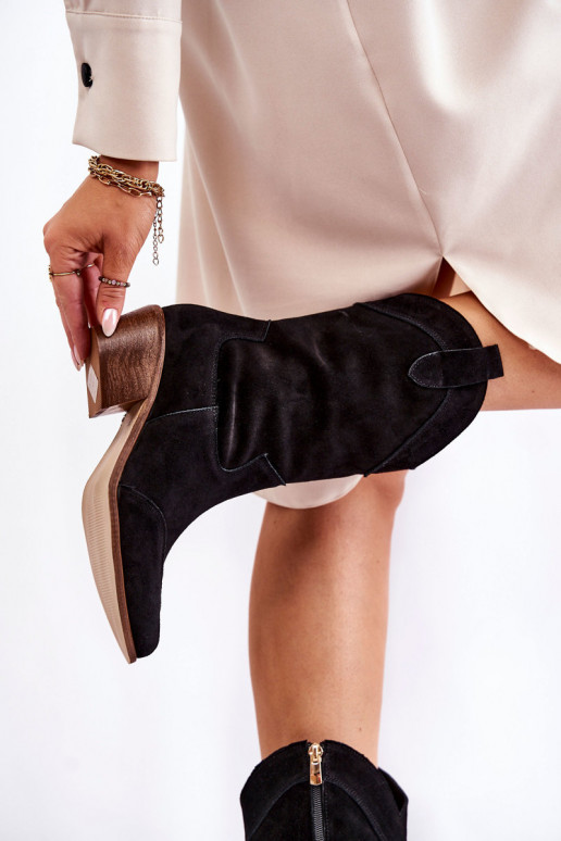 Stivali texani in pelle scamosciata... Stivali texani in pelle scamosciata...