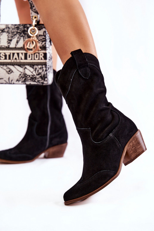 Stivali texani in pelle scamosciata... Stivali texani in pelle scamosciata...