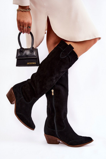 Stivali lunghi neri con tacco 2