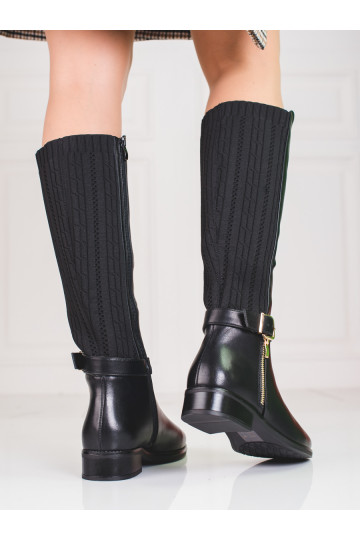 Scarpe in pelle nera Shelovet 2