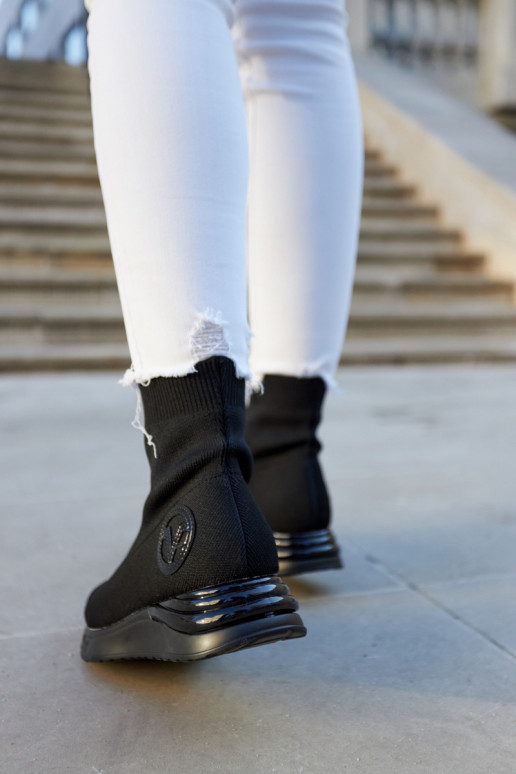 Scarpe sportive in tessuto nero Runaway