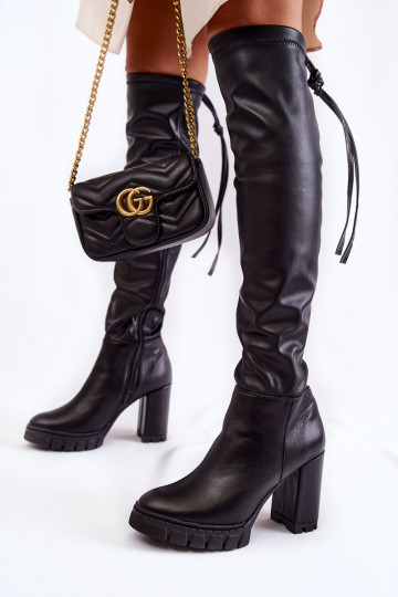 Scarpe lunghe nere con plateau Scarpe 2