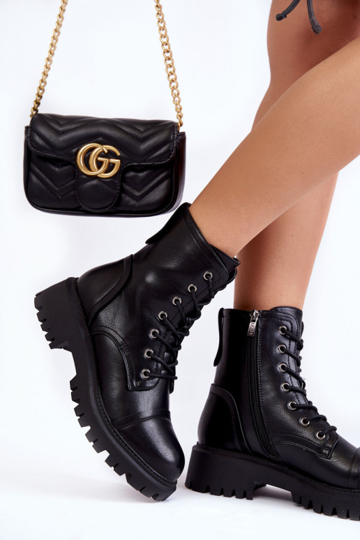 Stivali neri riscaldati da donna Stivali neri riscaldati da donna