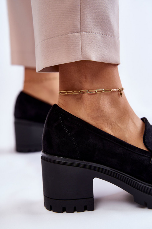 Scarpe in pelle scamosciata con tacco...