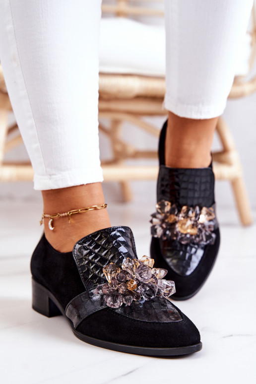 Stivali Davine in camoscio nero con...