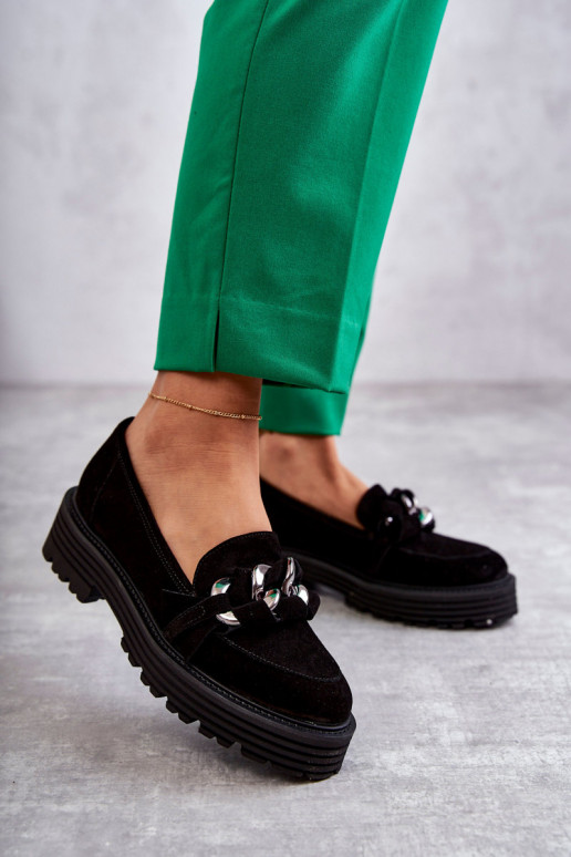 Scarpe Laura Messi in camoscio nero