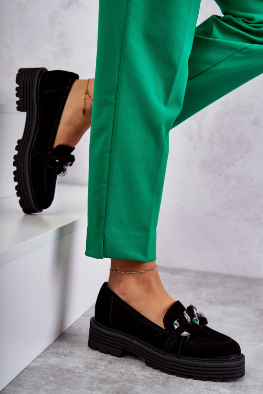 Scarpe Laura Messi in camoscio nero