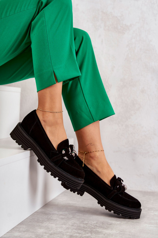 Scarpe Laura Messi in camoscio nero