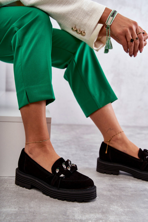 Scarpe Laura Messi in camoscio nero