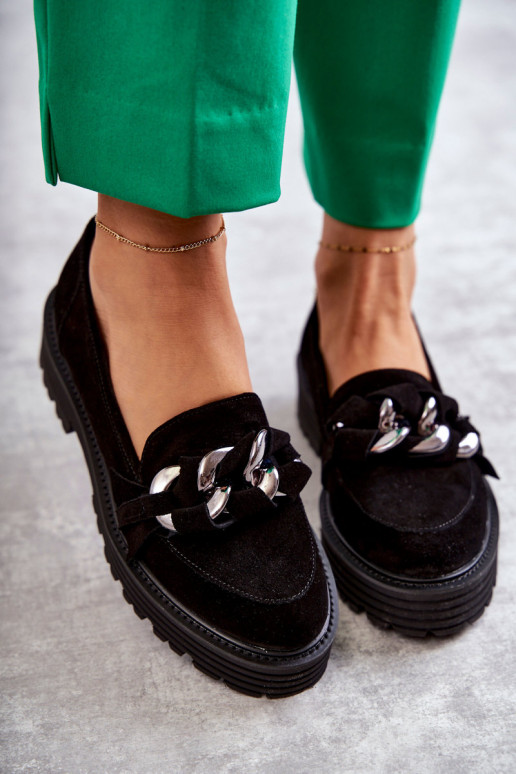 Scarpe Laura Messi in camoscio nero