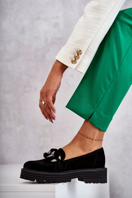 Scarpe Laura Messi in camoscio nero