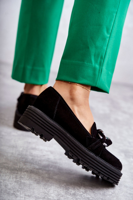 Scarpe Laura Messi in camoscio nero