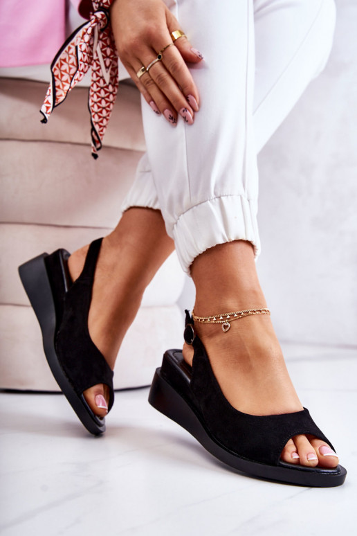 Sandali Camille in camoscio con...