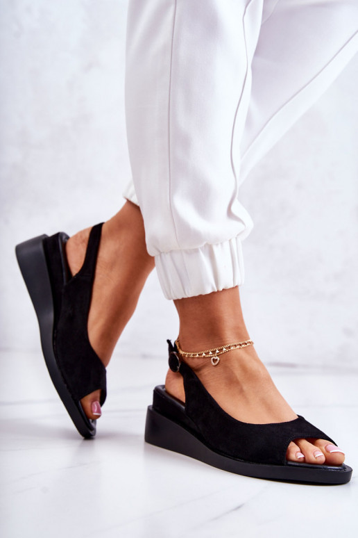 Sandali Camille in camoscio con...