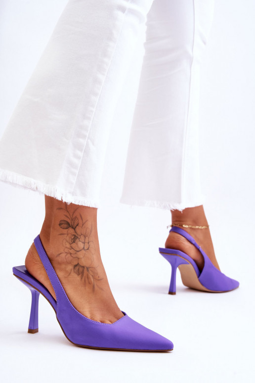 Scarpe col tacco alto Whitley a punta di colore viola