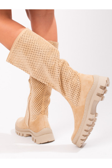 Scarpe lunghe da donna Potocki colore beige 2
