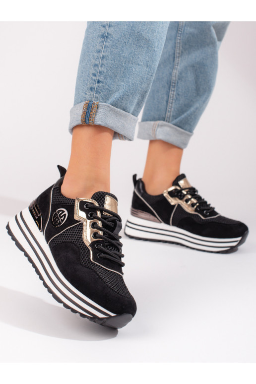 Scarpe casual stringate da donna nere... Scarpe casual stringate da donna nere...