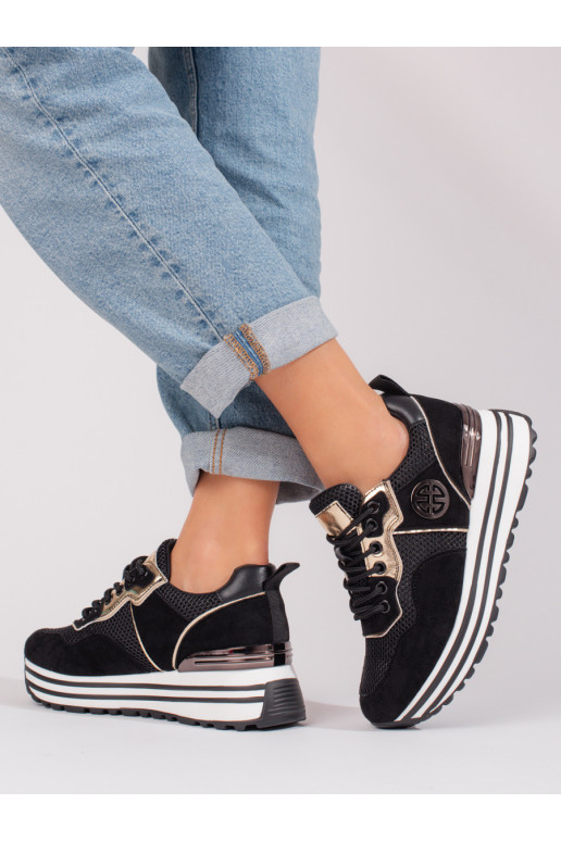 Scarpe casual stringate da donna nere... Scarpe casual stringate da donna nere...