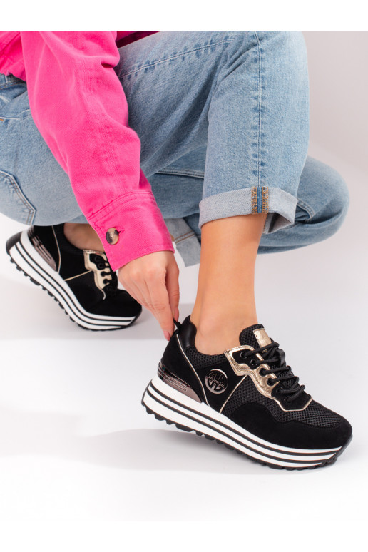 Scarpe casual stringate da donna nere... Scarpe casual stringate da donna nere...