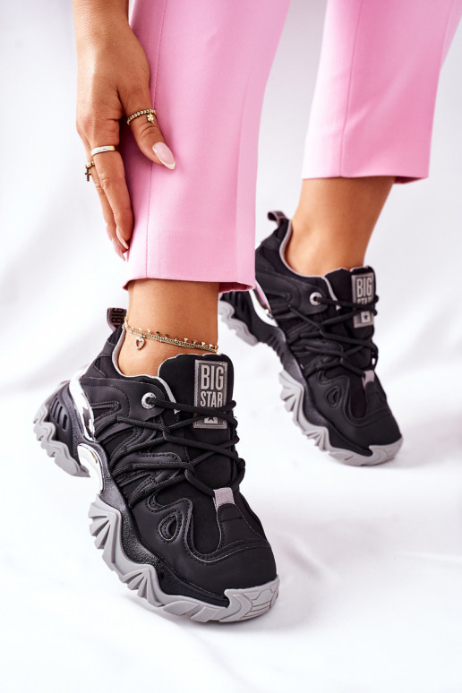 Scarpe nere in stile sportivo Memory Foam Big Star