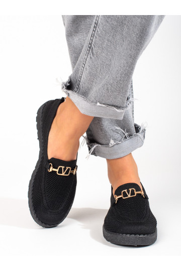 Mocassini in tessuto nero... 2