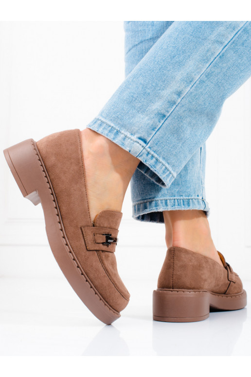 Mocassini marroni Potocki con plateau