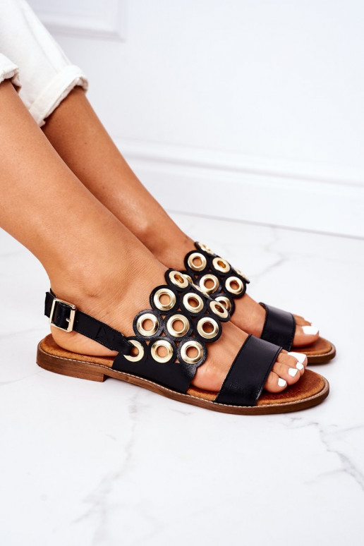 Sandali traforati neri Scarpe da donna