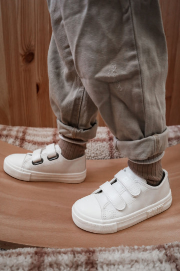 Scarpe bianche per il tempo libero da bambino BIG STAR con chiusure adesive