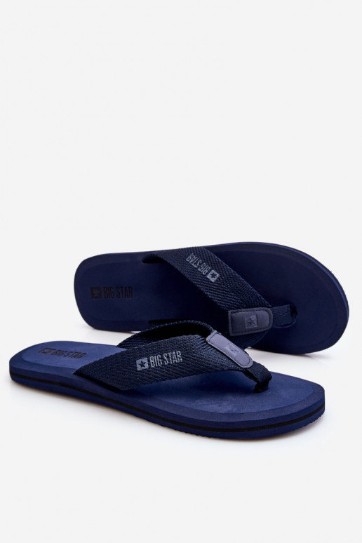 Ciabatte da uomo blu scuro Big Star in stile giapponese
