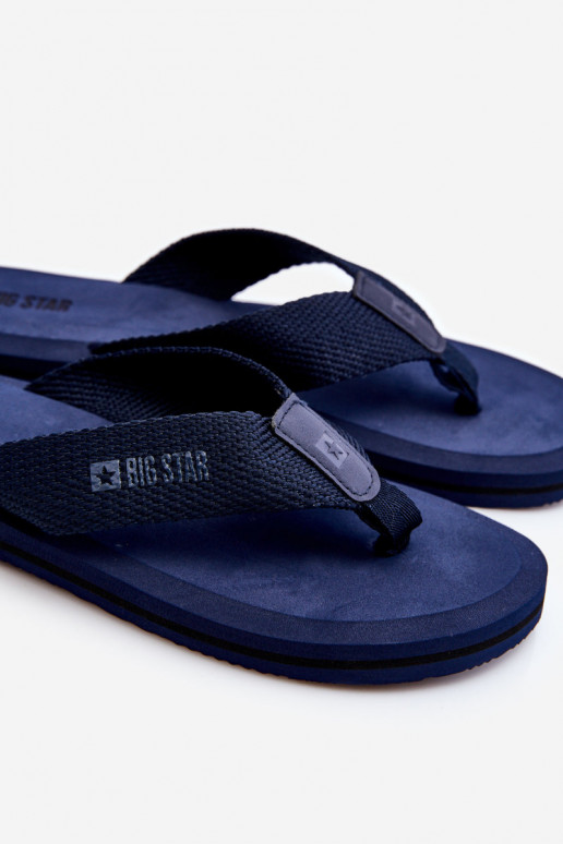 Ciabatte da uomo blu scuro Big Star in stile giapponese