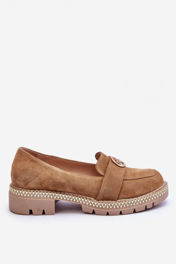 Mocassini Laverne in camoscio beige 2