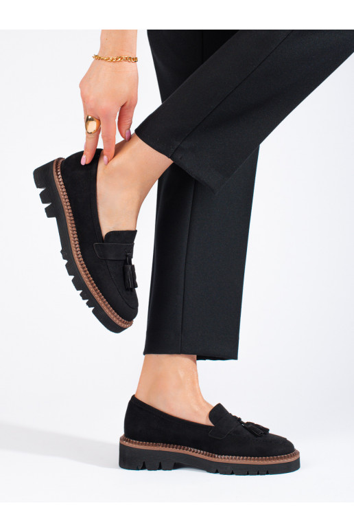 Mocassini Vinceza in camoscio nero da...