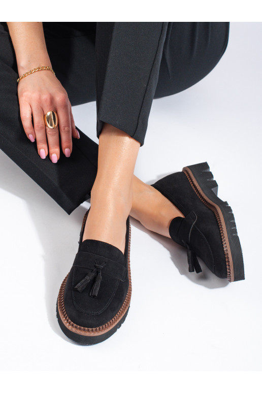 Mocassini Vinceza in camoscio nero da...