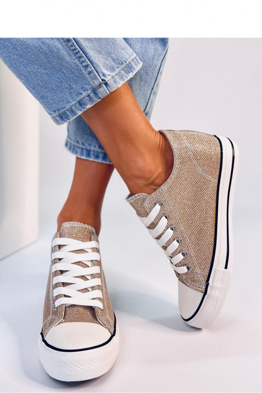 Scarpe casual con plateau beige