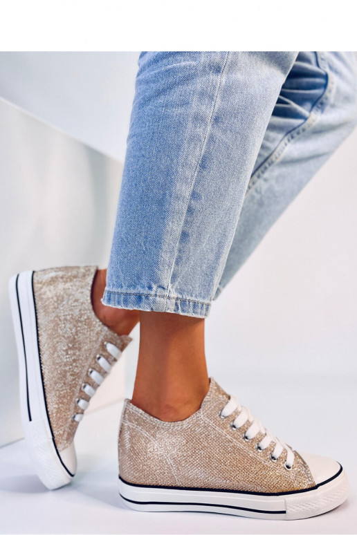 Scarpe casual con plateau beige