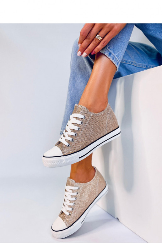 Scarpe casual con plateau beige