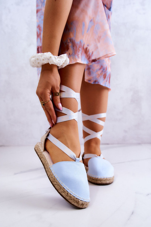 Espadrillas blu con lacci Big Star