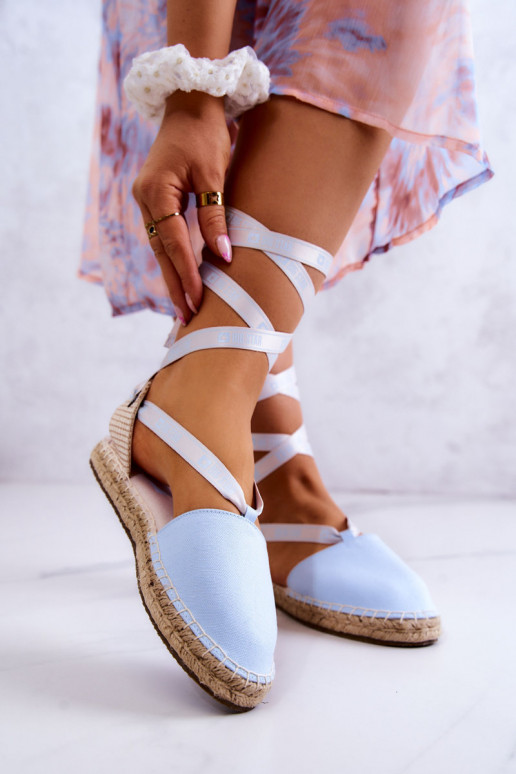 Espadrillas blu con lacci Big Star