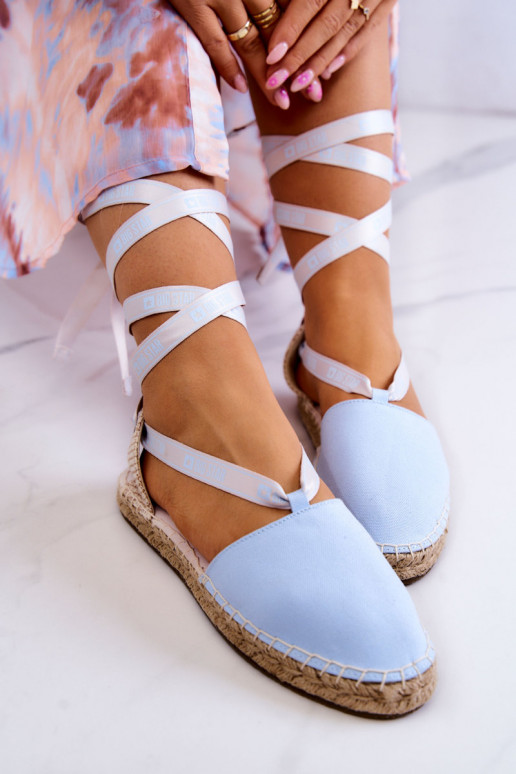 Espadrillas blu con lacci Big Star