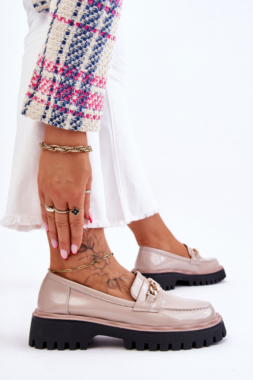 Mocassini in vernice con plateau... Mocassini in vernice con plateau...