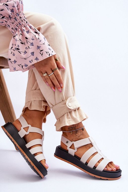 Sandali con chiusure adesive color...