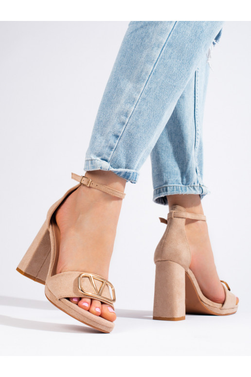 Scarpe con tacco alto beige Vinceza