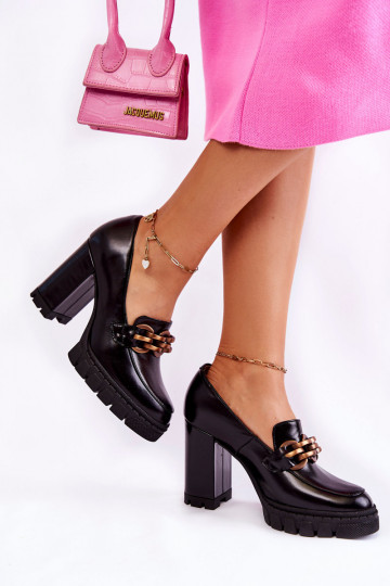 Scarpe nere I Scarpe con plateau e tacco largo 2